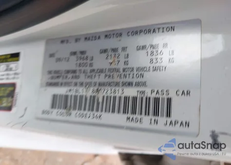 2013 Mazda Mazda3 I Sv from USA, damaged, VIN JM1BL1TF8D1723813